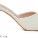 Susanny High Heels for Women Pointed Open Toe Strappy Chunky Block Heels Ankle Strap Stiletto Kitten Heeled Sandals Wedding Bridal Party Prom Sexy Dress Shoes