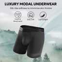DAVID ARCHY Men's Underwear Ultra Soft Modal Support Pouch Trunks Moisture Wicking Boxer Briefs for Men Multipack (M)