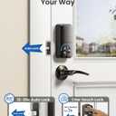 Veise Keyless Entry Door Lock with 2 Lever Handles - Electronic Keypad Deadbolt, Easy Installation Digital Smart Front Door Lock Set, Oil Rubbed Bronze