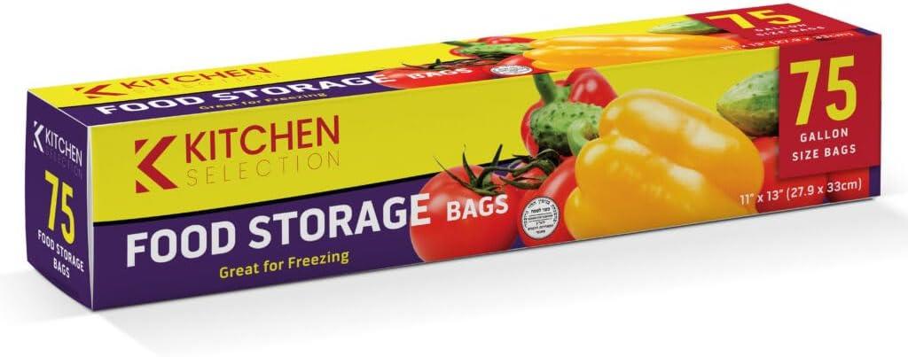 Food Storage Bags, Case of 1800 (24 packs x 75)