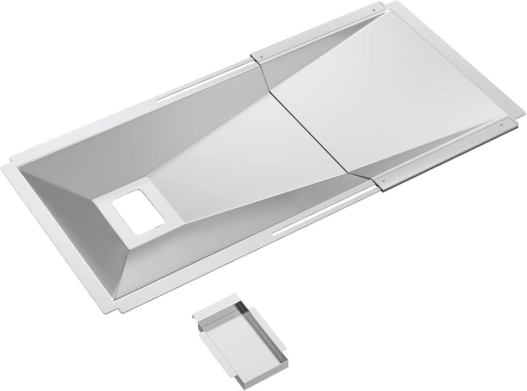 Adjustable Grill Grease Tray with Catch Pan for Nexgrill Replacement Parts 4 Burner, Grill Drip Pan for 720-0830H 720-0882A Accessories Universal Drip Tray for 3/4/5 Burner Gas Grill Parts, Size: 2