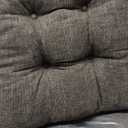 downluxe Indoor Chair Cushions for Dining Chairs, Tufted Overstuffed Textured Foam Kitchen Chair Pads with Ties and Non-Slip Backing, 15.5" x 15.5" x 4", Brown, 4 Pack