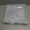 6 Pack 12 Inch Square Plant Saucer, Clear Durable Thick Plant Pot Dish for Flower Pot, Plastic Plant Tray to Catch Water for Indoor Outdoor