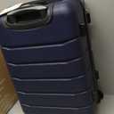 Sweetcrispy Carry on Luggage, Hard Shell ABS Suitcase with Double Spinner Wheels, Lightweight Expandable Rolling Suit Case with TSA Lock, 20 Inch Navy Blue