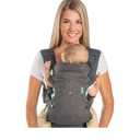 Infantino Flip 4-in-1 Convertible Baby Carrier, Adjustable, Ergonomic Babywearing, Registry Essential, Baby Carrier for Newborn to Toddler, Gray