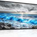 FUHAIHUA Black Framed Canvas Wall Art For Living Room Large Wall Decor For Office Bedroom Decorations Ocean Wave Landscape Picture Modern Painting Artwork Room Mural Aesthetic Home Decor 30x60 In (60L" x 30W")