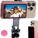 Vlog Selfie Monitor Screen for iPhone & Android, S1 Magnetic Wireless Back Camera Monitor with Shutter 3 Level Brightness 4K/60fps Rear Camera Screen Gifts for Women Girlfriend Mon