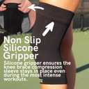Zensah Compression Knee Sleeve - Knee Brace to Relieve Knee Pain and Treat Runners Knee for Men and Women, Medium