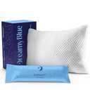 DreamyBlue Signature Pillow w/Adjustable Loft • Shredded Memory Foam Fill • Neutral Alignment for Side, Back, and Stomach Sleepers • Washable Bamboo Rayon Cover • CertiPUR-US Certified Foam (King), 34 x 19