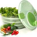 Salad & Lettuce Spinner,Large 4.2L - Quick Dry Fruit & Vegetable Washer with Locking Lid,Ergonomic Handle,BPA-Free (Green),Easy for Salads and Faster Food Prep