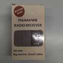 Portable AM FM Transistor Radio Battery Operated, NOAA Weather Radio with Loud Speaker, Headphone Jack, 2 AA Batteries, Excellent Reception, for Everyday Carry Essential, Travel, Storms (Black)
