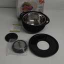 4-1 Colander with Bowl Set - Pasta Strainer - Colander for Kitchen - Strainers and Colanders Rice Strainer Fruit Cleaner Veggie Wash Sink Strainer Kitchen Essentials - Black