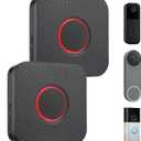 Smart Wireless Doorbell Chime for Google Nest, Blink, Ring Video Doorbell, No Wiring Needed, Easy Setup, 2-Pack