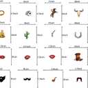 36Pcs Country Party Decorations Photo Booth Props, Western Photo Booth Props for Western Party Decorations, Wild West Cowboy for Cowboy Party
