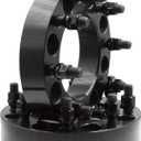 Wheel Accessories Parts 2 Pcs Steel Wheel Spacers Adapters 8 on 170mm 8x170mm 1.5 Thick 124.9mm Hub M14 2 14x2 Thread Stud Fits Ford F250 F350 Super Duty Single Rear Wheel  Dual Rear Wheel F&R (Black Anodized)