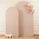 Nude Arch Covers Set of 2-7.2 and 6ft Nude Arch Backdrop Cover Spandex Wedding Balloon Arch Stand Covers for Baby Shower Birthday Party Bridal Shower Photo Arch Covers Stretchy Backdrop