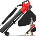 Leaf Blower Vacuum Mulcher Compatible for Milwaukee 18V Battery | (NO Battery), 3IN1 Cordless Electric Leaf Vacuum Blower Mulcher with 40L Bag, Turbo Mode for Patio Driveway Cleanup