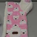 Size Small to Large, Dog Winter Coat with Hat, Kitten Thicken Cloak Blanket, Pets Nightgown for Small Medium Dogs Pink Medium (M: Recommand Weight 7-14 lbs (3.5-6.5kg))