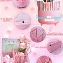 LXEVIHK 21Pcs Pink Desk Organizers and Accessories With Mesh Desk Organizer and 360 Rotating Pen Holder and a Lot of Office Pink Office Supplies Beautifully Presented in a Gift Box