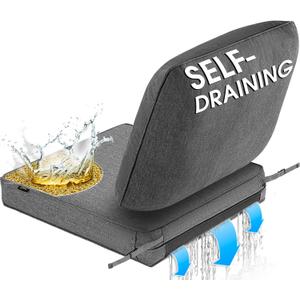 SUNROX Outdoor Chair Cushions Waterproof & FadeShield Patio Furniture Cushions, All-Weather Quick-dry Deep Seat Cushions with DryMesh Drainage Replacement Cushion for Sofa 22x24 Inch, Heather Charcoal