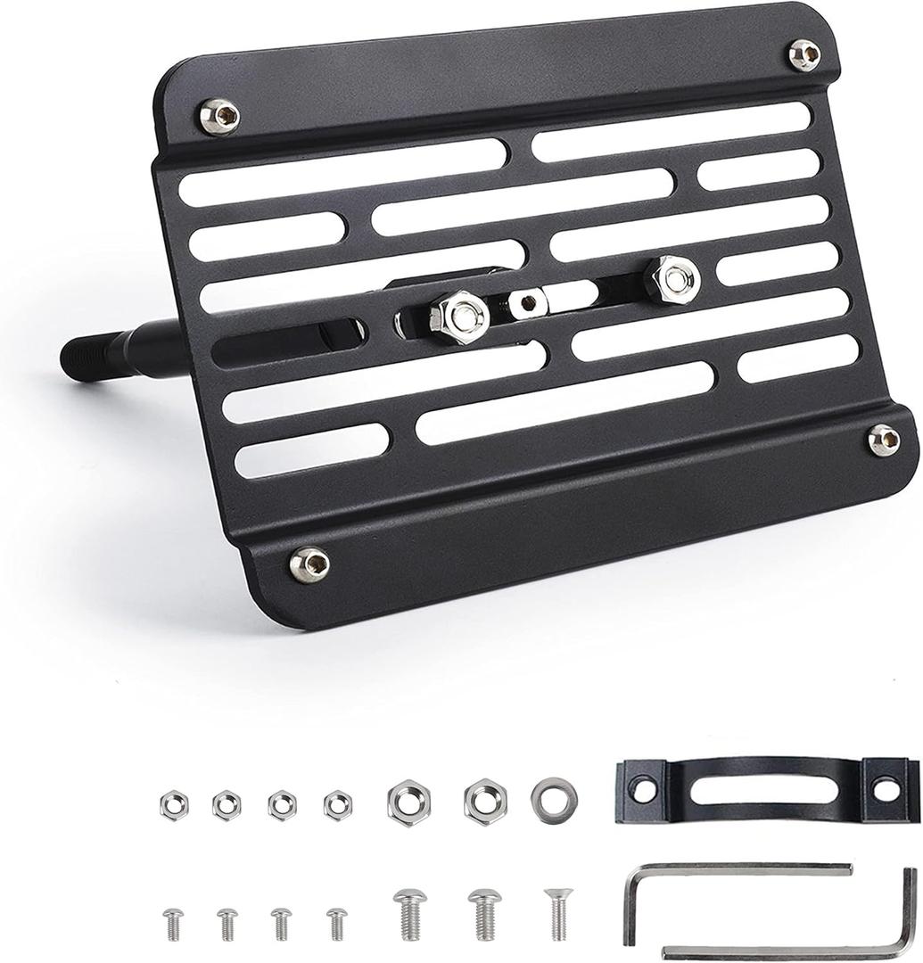 Front Bumper Tow Hook License Plate Mount Relocator Bracket Mounting Bolt Adapter Kit for Subaru BRZ WRX Crossbrek Forester Toyota 86 Prius Scion FR-S (Thread M16 x 1.5) (Long Tow Rod)