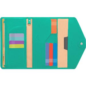 ZOPPEN Mulit-purpose Rfid Blocking Passport Holder Travel Wallet (Ver.4) Passport and Vaccine Card Holder ComboTri-fold Document Organizer Travel Essentials (One Size, #4 Baby Green)