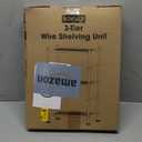 Storage Shelves - 3 Tier Shelf Organizer, Sturdy Metal Garage Shelving with Adjustable Leveling Feet, Space-Saving Shelves Organizer for Pantry, Laundry, Kitchen (18" x 12" x 30", Black)