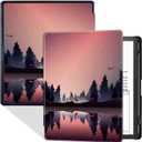 BOZHUORUI Case for 10.2" Kindle Scribe 2022/2024 Tablet - Slim Lightweight PU Leather Book Folio Cover with Pen Holder & Auto Sleep/Wake (Nightfall-2)