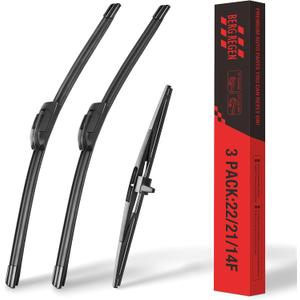 22"/21"/14" Windshield Wipers Blades Replacement for Honda Pilot 2015 2014 2013 2012 2011 2010 2009 2008 2007 Front Wiper Blades for My Car(Set of 3) U/J Hook