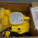 WELLFUNTIME 650W Yellow Air Blower for Inflatable Bounce House, Water Slide, Jumping Castle, Inflatable Screen and Inflatable Tent, Dual Use for Yard Leaf Blowing