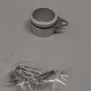 1.25" Flag Pole Rings, Aluminum Alloy Flagpole Rings 360 Rotating Anti Wrap Flag Mounting Ring, Spinning Flag Pole Clips with Carabiner for 1.02-1.25 Inch Diameter- Pack of 2 (Matte Silver)