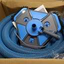 UIRWAY Upgrade Pool Vacuum Head with Side Brush & 360° Swivel Cuff, Heavy Duty Manual Kink-Resistant 1-1/2" x 40 Ft Vacuum Hoses, Weighted Triangular Shape for Inground & Above Ground Pool(No Pole)
