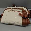 LOVEVOOK 40L Travel Backpack for Women,Carry on Luggage Backpack Flight Approved with 3 Packing Cubes,Waterproof Personal Item Travel Bag fits 17 Inch Laptop,Overnight Weekender Business Daypack (Large-40L-4Pcs, Beige White-brown)