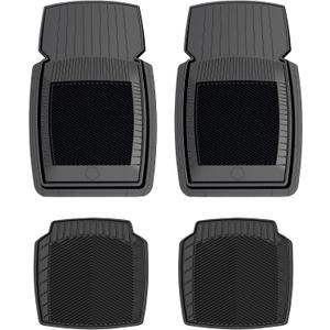 PantsSaver New Generation Car Mats All-Weather, Heavy Duty, Waterproof, Anti-Slip Rubber Floor Liners for Cars, Trucks, SUVs, Minivans & More 4 Piece Set, Black