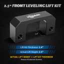 2.5 Inch Front End Leveling Lift Kit for 2007-2024 Silverado 1500 Avalanche Suburban Tahoe, Suspension Spring Strut Lift Spacers Compatible with 2007-2024 Sierra 1500 Yukon, 2 Pack