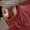 PHF 100% Cotton Waffle Weave Blanket Twin Size for Bed, Soft Lightweight & Breathable for Spring and Summer, All-Season Comfort, Luxury Aesthetic Blanket for Home Decor, 66"x90", Wine Red