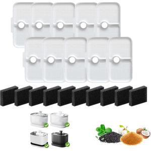 32 Pcs Cat Water Fountain Filters Compatible with PETLIBRO,16 Pack Fountain Replacement Filters & 16 Pack Pre-Filter Sponges for 2.5L/84oz PLWF005 & PLWF105 & PLWF115