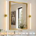 Gold Wall Sconces Set of 2 Hardwired LED Vanity Light 47"