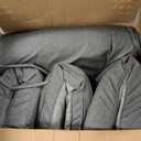Outdoor Chair Cushions, Fade-Resistant & Water-Resistant, D Shaped Patio Furniture Seat Chair Pads Replacement with Ties, Non-Slip Bottom, Removable Cover, Set of 6, 18.5 x 16 Inch, Dark Grey, 18.5" x 16" 6 Pack