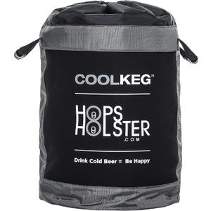 HopsHolster Cool Keg Sleeve Insulator Keg Insulation Plus Inside Pockets Hold Freeze and Ice Packs to Keeps Kegs Colder, Easy Transport Dual Reinforced Handles Provides Easy Transport and Cup Holder