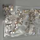 Sew on Rhinestones 205 PCS Glass Mixed Shapes Sew on Crystal Gems Flatback with Silver Claw for Jewelry Crafts Clothes Shoes Costume (Champagne Rhinestones)
