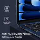 EooCoo Case Compatible with MacBook Air 13 inch M5 2026-2022 Release M4 M3 M2 A3449 A3240 A3113 A2681, Glitter Hard Shell&Keyboard Skin Cover&Screen Protector for Mac Air 13.6 inch, Sparkly Midnight