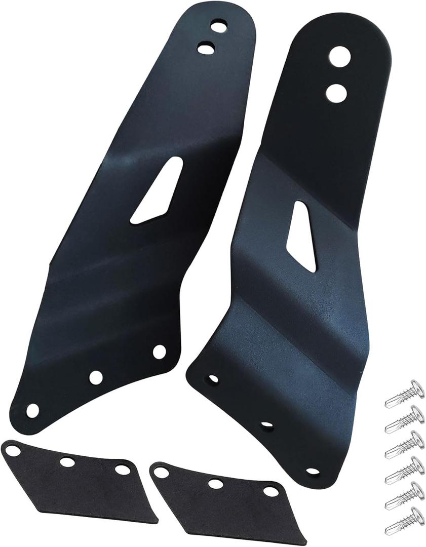 2 Pcs 52" Curved LED Light Bar Mounting Brackets for Upper Windshield - Fits 1999-2006 Chevy Silverado, Tahoe, Suburban, Avalanche & GMC Yukon Sierra