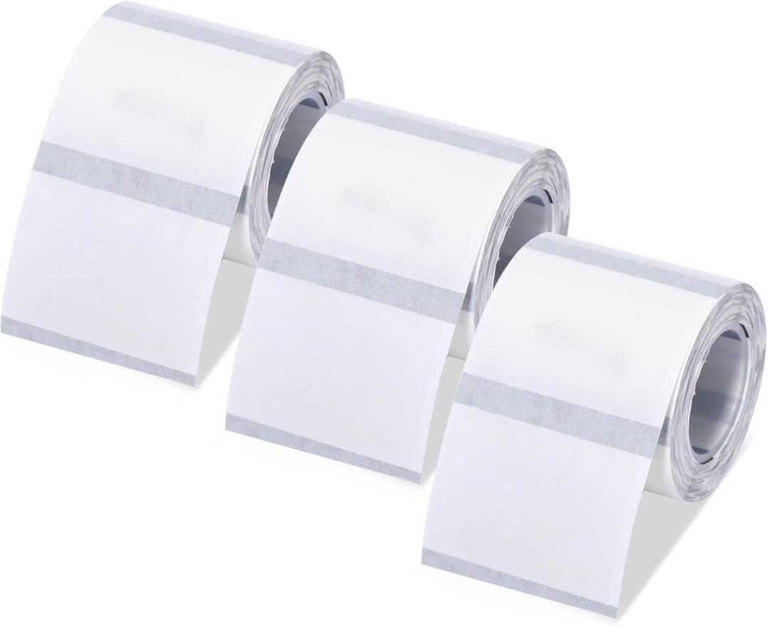 3 Rolls of Thermal Label Paper,Compatible with P50/M110/M221/M220/M120 Portable Label Machines (3 Rolls(40x30mm)-Clear)