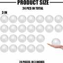 Styrofoam Balls 3 Inch,24PC Large White Foam Ball for Crafts, DIY Craft Giant Foam Balls for Home and School,Smooth Solid Round for Arts and Craft Project (Styrofoam-3in-24pc)