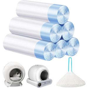 Cat Litter Bags 120 Count,19.68"x17.71" Drawstring Close Litter Box Liners for Automatic Litter Box,Thick Cat Poop Bags,Easy to Clean,Heavy Duty Robot Bag for Self-Cleaning Box Cat Litter Bags 120 Count,19.68"x17.71" Drawstring Close Litter Box Liners for Automatic Litter Box,Thick Cat Poop Bags,Easy to Clean,Heavy Duty Robot Bag for Self-Cleaning Box