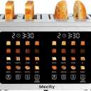 Mecity 4 Slice Toaster Wide Slot, Auto Lift Keep Warm Smart Toaster with Touch Screen, Dual Control Panel, Defrost, Auto Shut Off Digital Toasters for Bagel Muffin Waffle Gluten Free Breads 1700W 120V