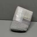 Dahey Jute Cotton Rope Plant Basket Mini Woven Storage Basket for Up to 7" Planter, Decorative Flower Pot Cover Closet Storage Bin Table Desk Organizer Modern Home Decor, Grey (Grey and White)