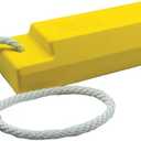 Checkers 21" Airplane Chocks, Aviation Wheel Chocks for Small to Mid-Sized Aircraft, One Tire Chock with Rope Lanyard, Durable Lightweight Urethane, Yellow, AC3521-S