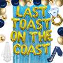 Last Toast On The Coast Bachelorette Decorations Beach Bachelorette Party Favors Bridal Shower Decorations Bachelorette Balloons Decor Balloons Blue Coastal Nautical Bachelorette Party Supplies